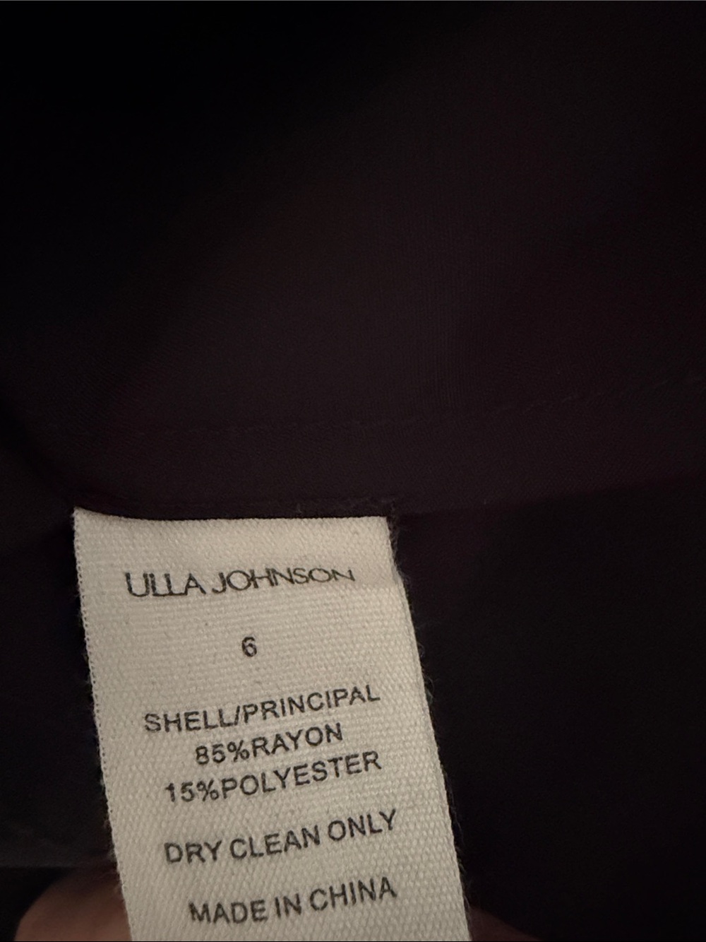 ULLA JOHNSON Virginie Black Belted Maxi Ruffle Dress Puff Sleeve Size 6 $725 - Picture 11 of 12